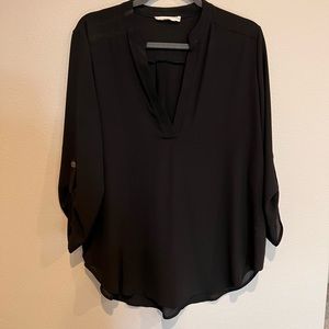 Lush Black Chiffon Blouse